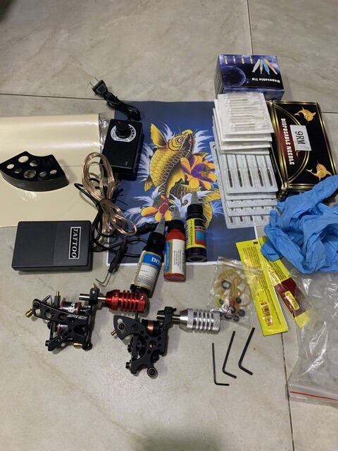 Bộ kít 2 máy xăm học viên cao cấp(hàng có sẵn)