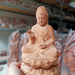 Tượng Phật để xe gỗ xá xị thơm