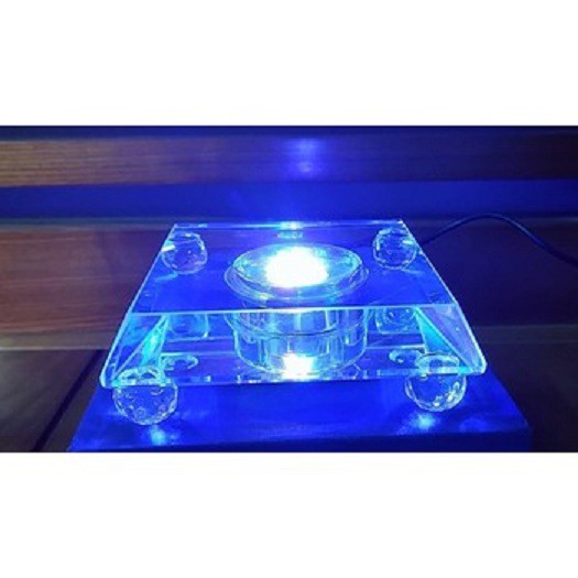 Đế đèn led ⌛freeship⌛️pha lê đổi màu làm sáng tượng, trang trí size 15x15x3cm