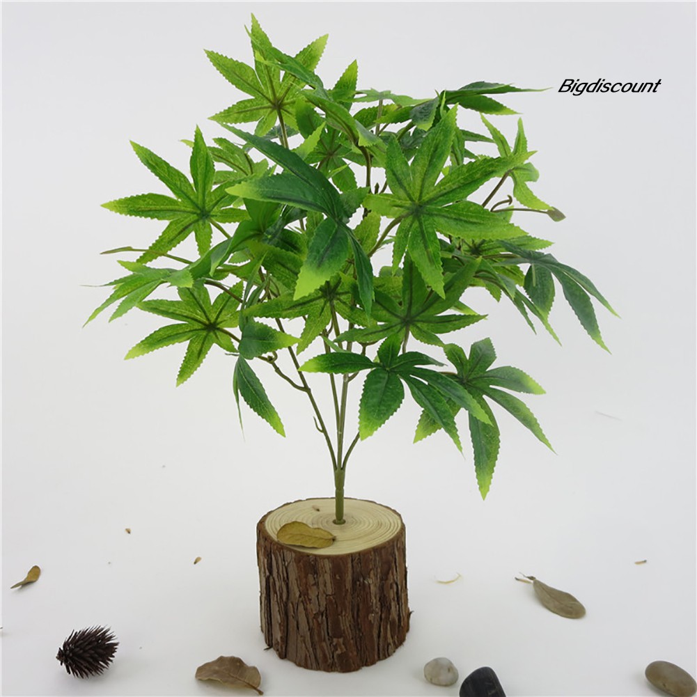 BIG_Artificial Green Maple Leaf Fake Plant Flower Home Office Wedding Party Decor