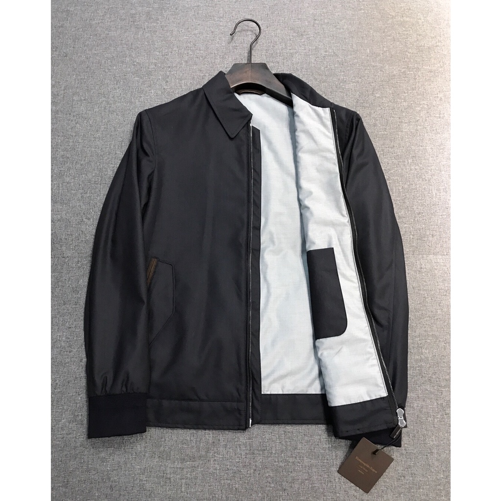 Áo khoác nam thời trang cao cấp Zegna trẻ trung, trơn màu basic
