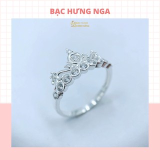 Nhẫn vương miện HNJI bạc ta 925 , đính đá cao cấp - HN 015