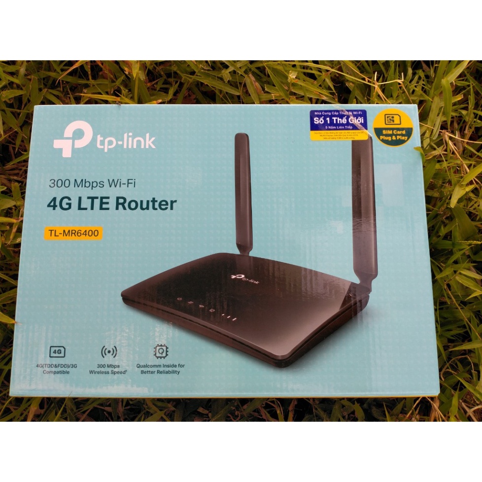 Bộ phát wifi 4G LTE TPLINK TL-MR6400 | Chẩn N Tốc độ 300Mbps | IEEE 802.11 B/G/N | 1 khe cắm thẻ Micro sim | BH 24 tháng