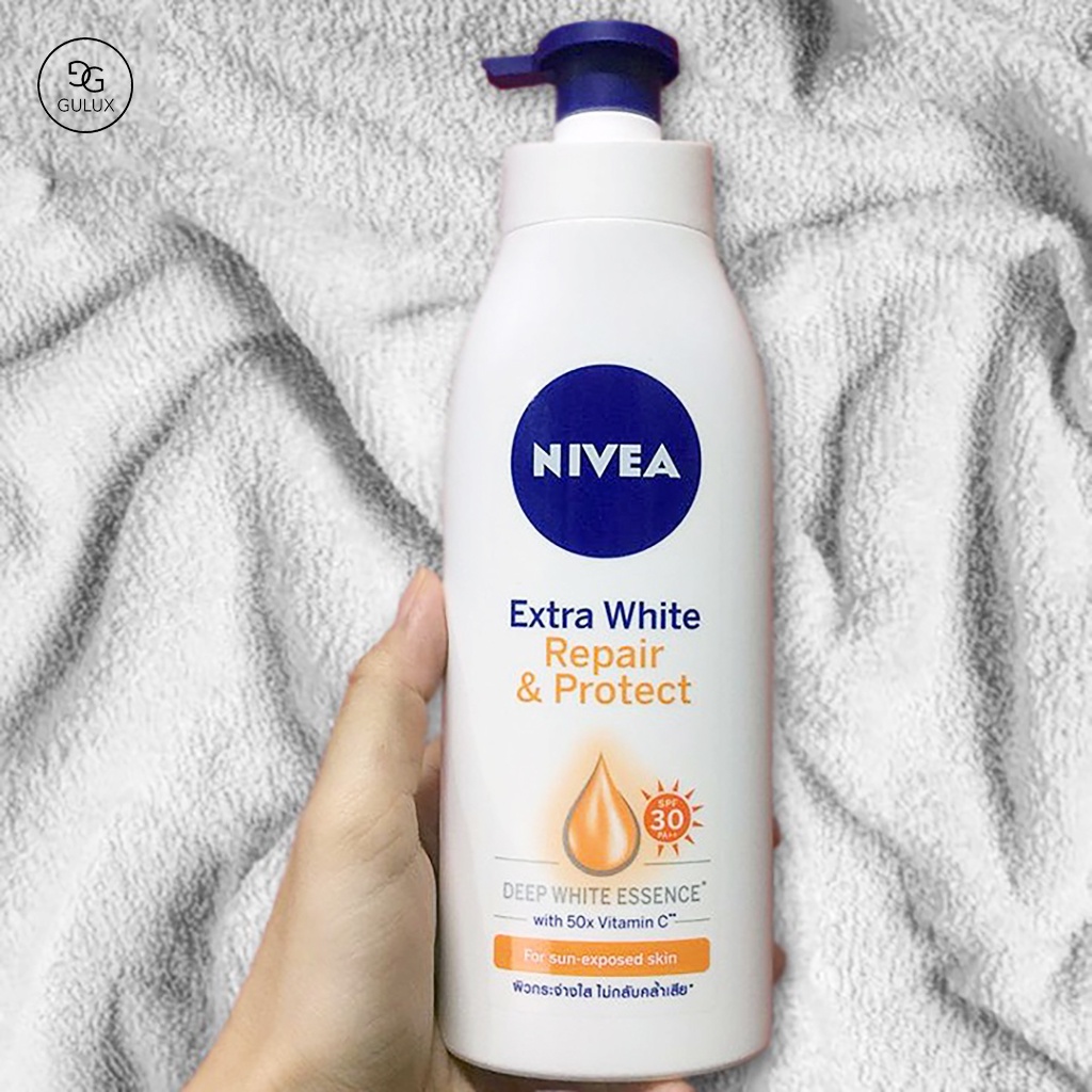 Sữa dưỡng thể dưỡng trắng Nivea Extra White Repair & Protect Body Lotion SPF30 PA++ giúp phục hồi và chống nắng