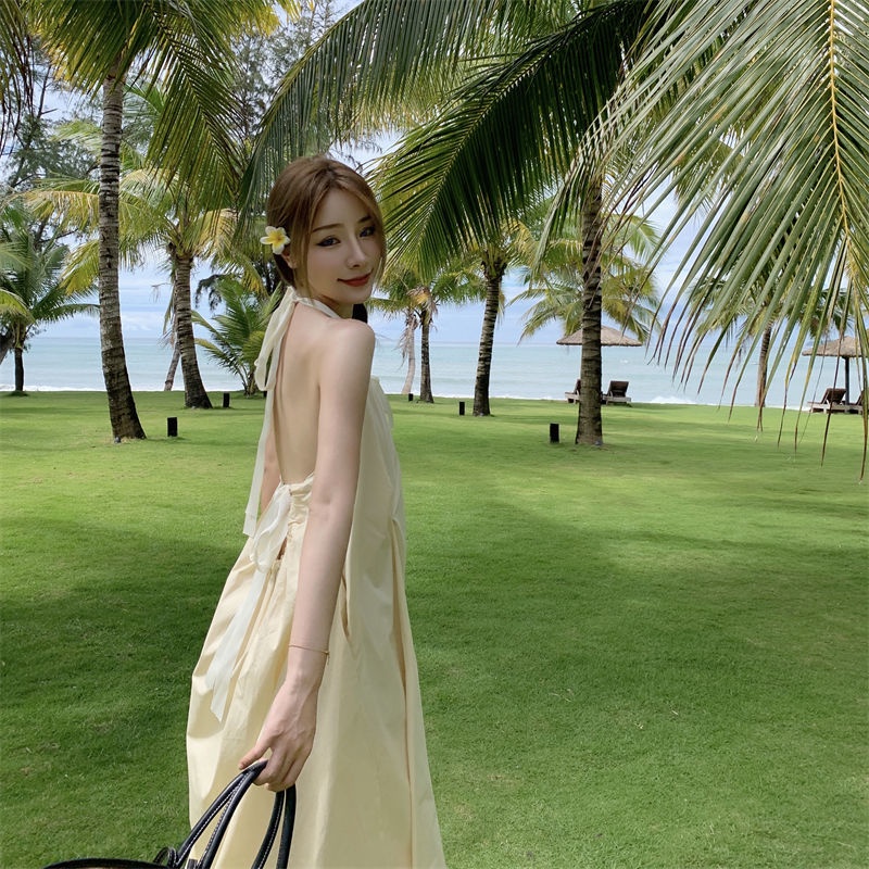 Đầm Hai Dây Thiết Kế Độc Đáo Thời Trang Đi Biển