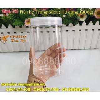 HỦ ĐỰNG KEM BODY 1kg - Hủ Pet Trong 1000g