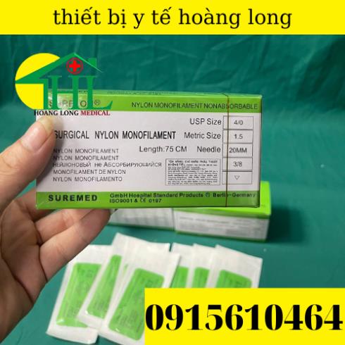 chỉ nylon size từ số 2/0 đến 5/0 hộp 12 sợi