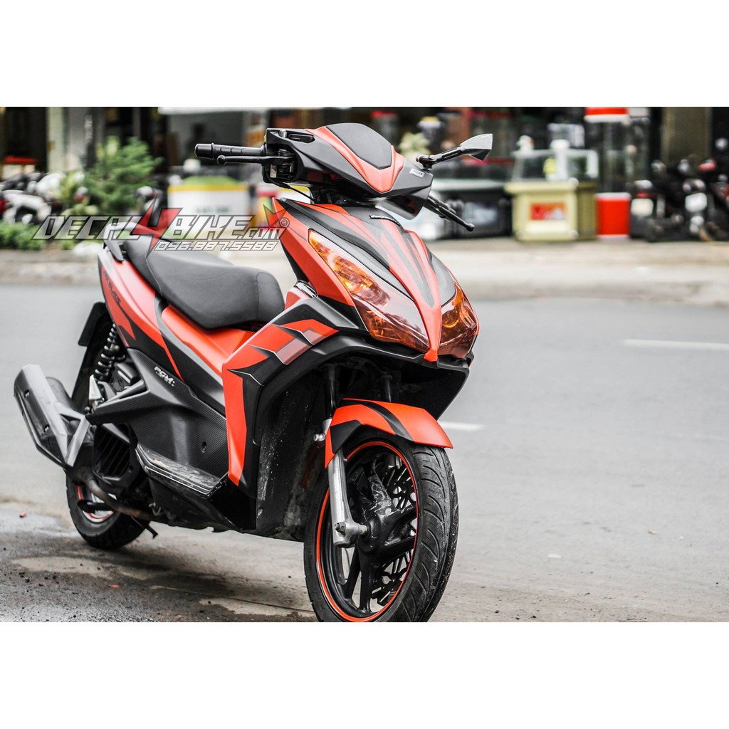 Tem trùm xe Air Blade 125 Black-Orange