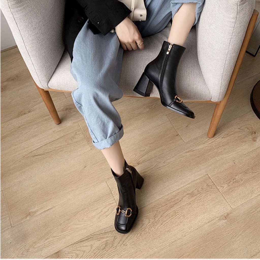 XẢ KHO (S175) Bốt nữ 6 phân tag xích sang chảnh (mã 001- bốt xích)