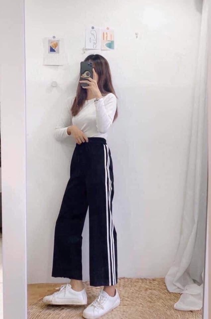 [RẺ VÔ ĐỊCH Quần Ống Rộng 3 Sọc