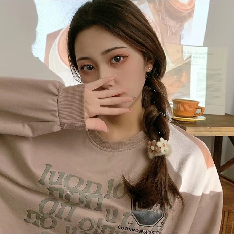 Set 5 Dây Cột Tóc Đính Nơ Họa Tiết Hoạt Hình Dễ Thương Cho Bé Gái