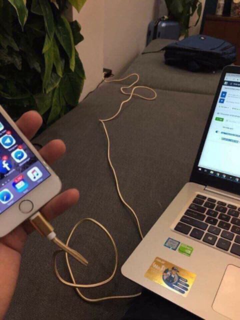 Dây xạc dài 3m iphone (lightning) & samsung (micro usb)