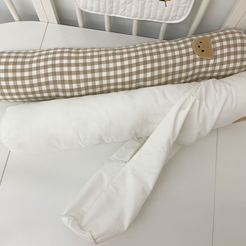 Gối Ôm Cotton Cao Cấp Cho Bé Thêu Hình Gấu Thỏ Style Hàn Quốc Decor