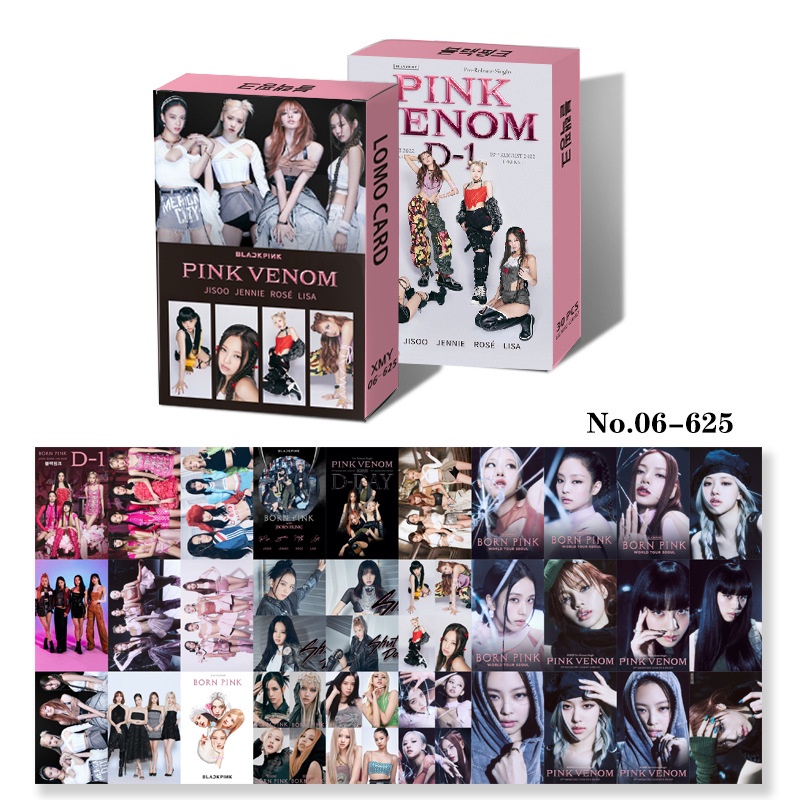 Hộp 30 ảnh thẻ lomo Blackpink Album BORN PINK BTS DECO KIT 2022 Gidle Photocard Lomo Card 30 chiếc / hộp