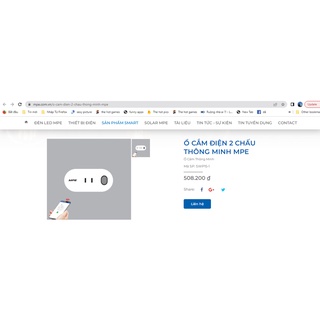 Ổ CẮM ĐIỆN THÔNG MINH MPE ( KẾT NỐI WIFI, ĐIỀU KHIỂN TỪ XA, HẸN GIỜ BẬT TẮT...)
