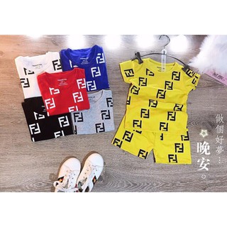 Bộ hè bé trai chất cotton cực mát và mềm hình ff thể thao 7-17kg