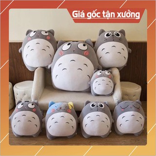 Gấu bông , gối ôm totoro Siêu cute-Vải nhung mịn, bông trắng nhồi máy đầy đặn