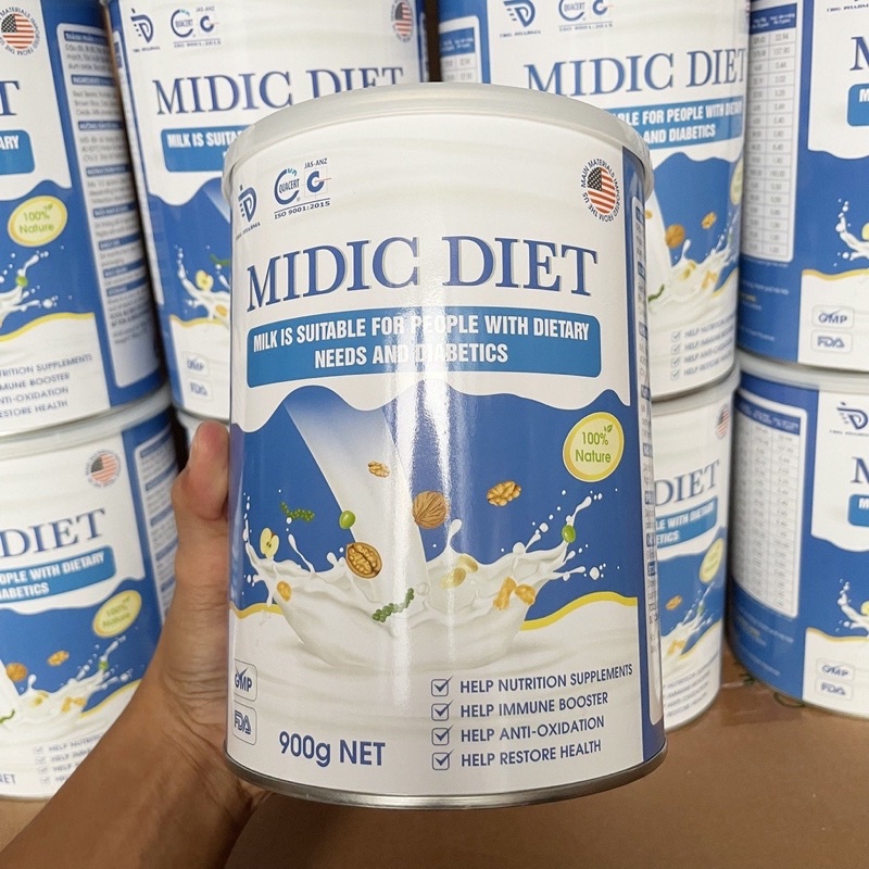 [Chính hãng]Sữa Tiểu Đường Midic Diet 900g - Sữa hạt Dinh dưỡng chuyên biệt cho người tiểu đường