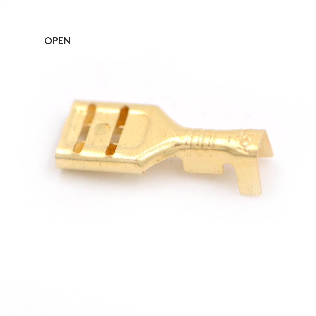 Op 100 Chiếc 6.3mm Vàng Đồng Loa Xe Hơi Đầu Cuối Cái Spade Kết Nối my