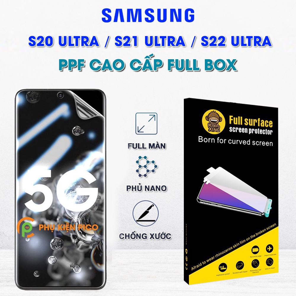 Dán màn hình Samsung S20 Ultra full màn hình PPF dẻo trong suốt chính hãng Moxiao Xing–Dán dẻo Samsung Galaxy S20 Ultra