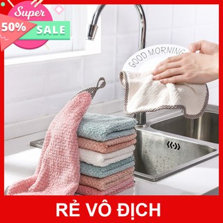 Khăn lau/giẻ lau đa năng cho nhà bếp có viền vải