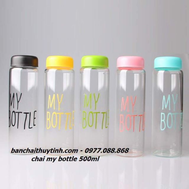 Bình thủy tinh 500ML-  MY BOTTLE ( mẫu ngẫu nhiên )