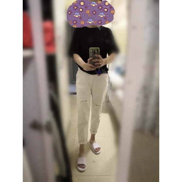 Quần Slim Jean Basic Rách Sole 2 Màu kèm ảnh thật
