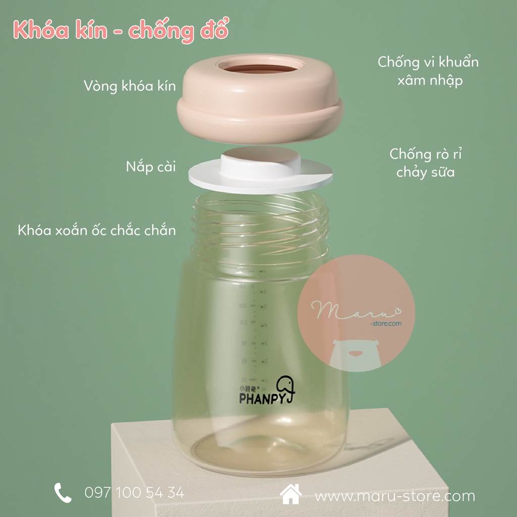 [Bộ 2 bình] Bình trữ sữa mẹ nhựa PPSU cao cấp 200ml