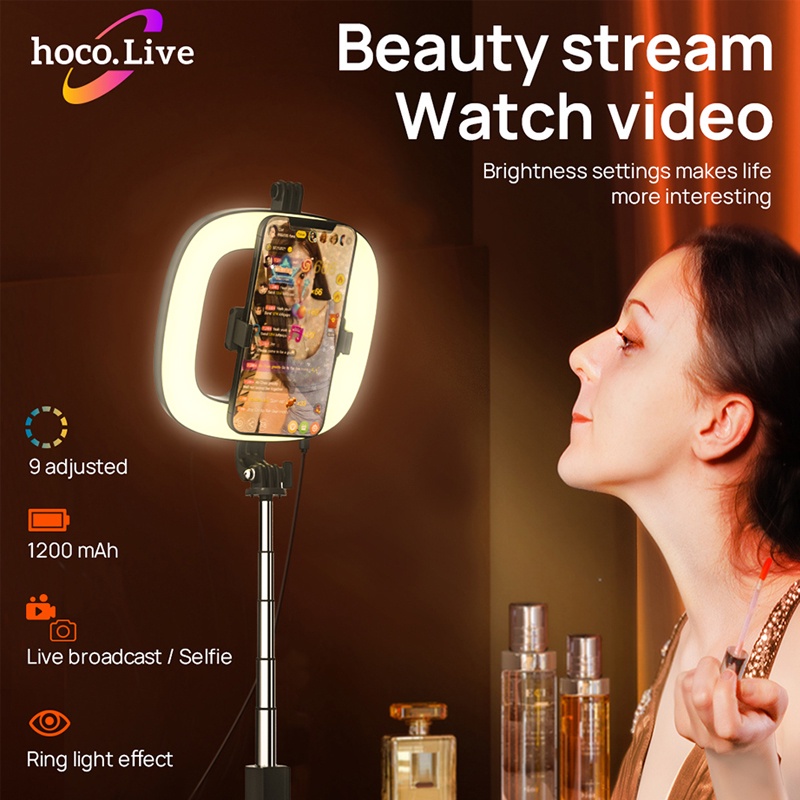 Vòng Đèn Led HOCO LV03 Plus Kèm Giá Đỡ 3 Chân Cho Chụp Ảnh Selfie