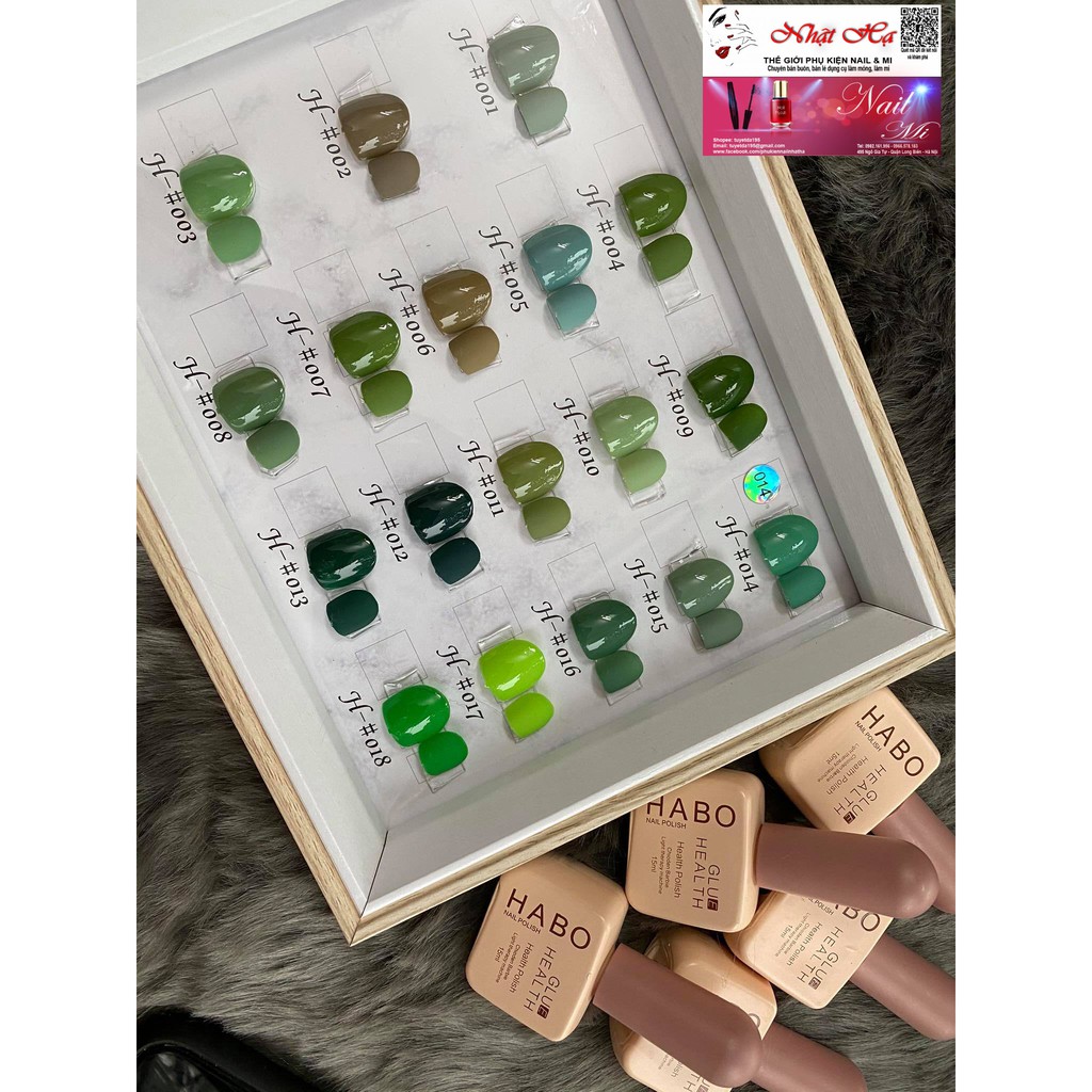 Sét Sơn Gel HaBo 18 Gam Màu Siêu Hot Tươi Trẻ Phong Cách Mới Hiện Đại (Tặng Kèm Bảng Màu) - Lẻ 1 Sét