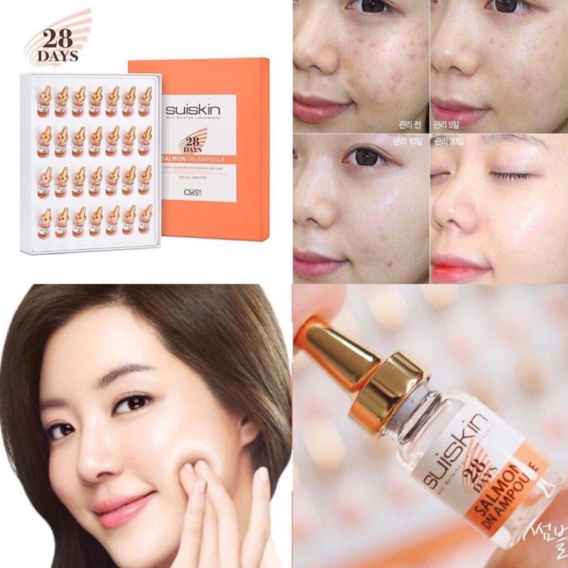 [Tách lẻ] Tinh chất DNA Cá hồi Serum Cá hồi Suiskin 28 Days Salmon Ampoule 2ml
