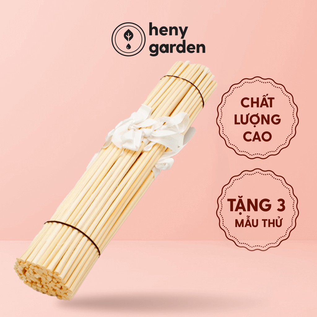 Que Khuếch Tán Tinh Dầu (Kèm Video HDSD) Gỗ Mây Màu Ngà Thay Thế Heny Garden – Tặng Tinh Dầu Mẫu Thử Mỗi Đơn Hàng