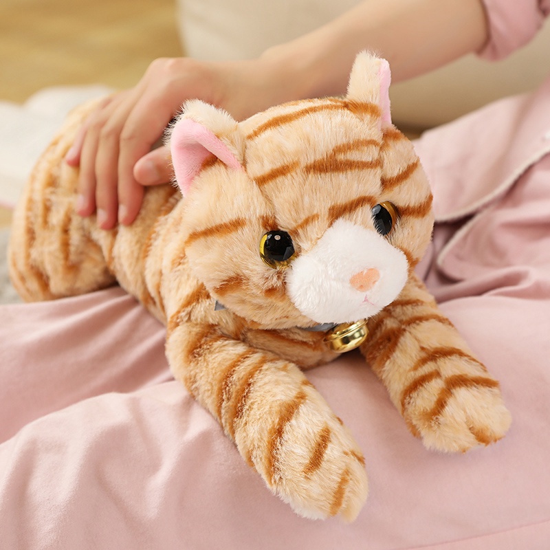 45CM Mèo mềm thực tế Đồ chơi sang trọng Mô phỏng Gối Caty