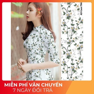  ÁO DÀI TRUYỀN THỐNG CHẤT LIỆU LỤA NHẬT IN HOA 3D BỀN , ĐẸP