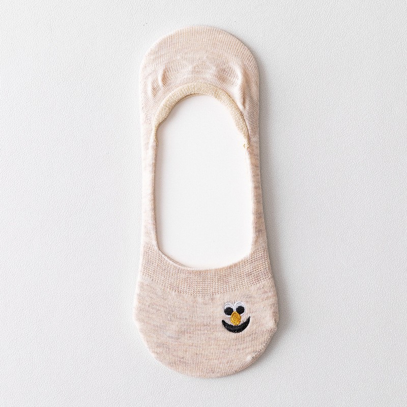 Tất Lười Nữ - Vớ Nửa Bàn Nữ Thêu Họa Tiết Dễ Thương