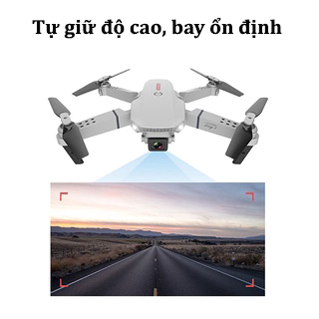 Flycam Mini Drone Camera 4k E88⚡️ Có Camera⚡️Máy Bay Flycam Giá Rẻ, [Tặng Túi Vải Xách Tay]