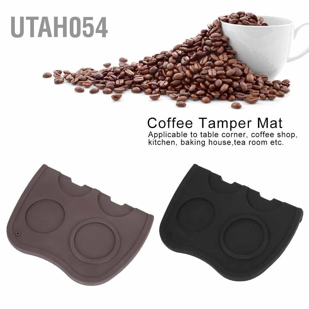 Utah054 Silicone Anti‑Slip Coffee Tamper Mat Pad Holder Support Machine Accessories Tool