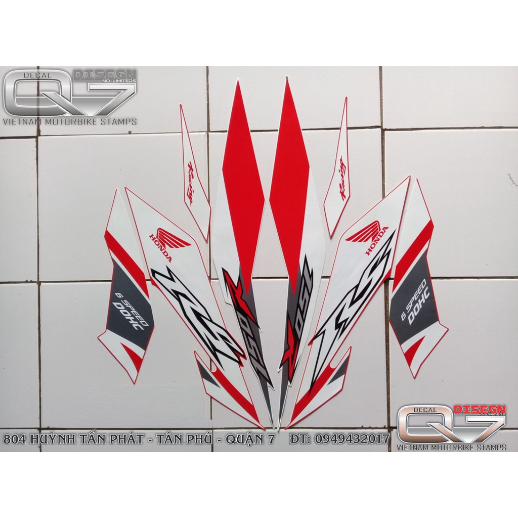 Tem Rời SONIC 150 Đỏ -  decalq7