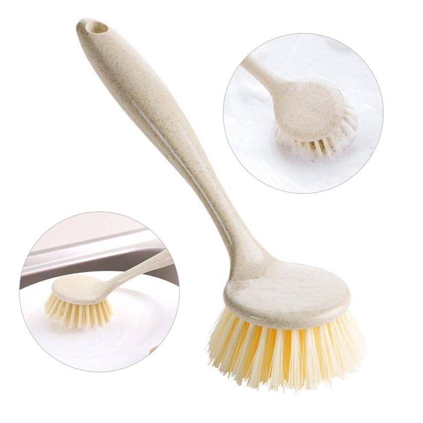 Bàn Chải Chà Rửa Xoong Nồi Với Tay Cầm Dài Thoải Mái Tiện Dụng