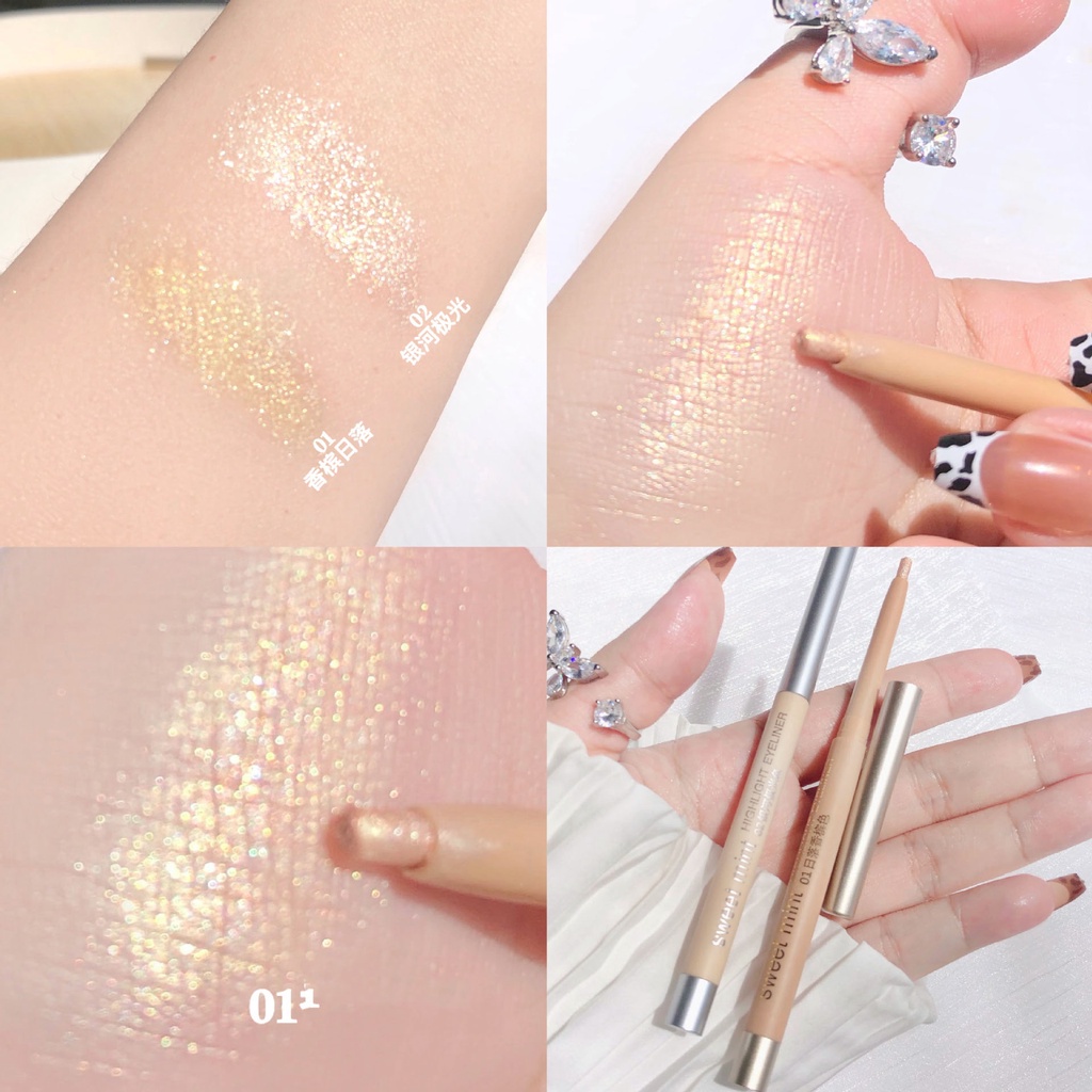 Bút kẻ mắt dạng sáp nhũ Sweet Mint trang điểm tự nhiên, Bút sáp mắt kẻ viền mắt lâu trôi