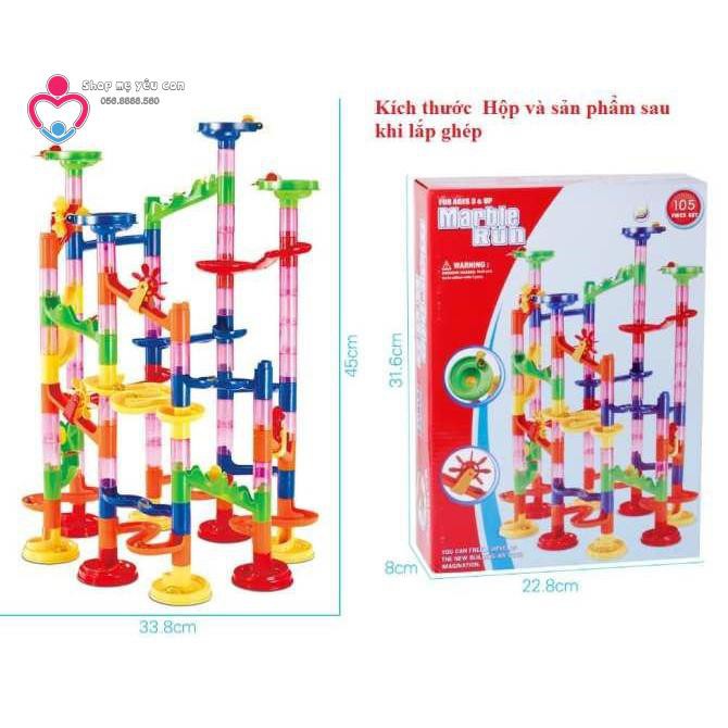 Đồ Chơi Lắp ráp mê cung 3 chiều, thả bi Marble run cho bé