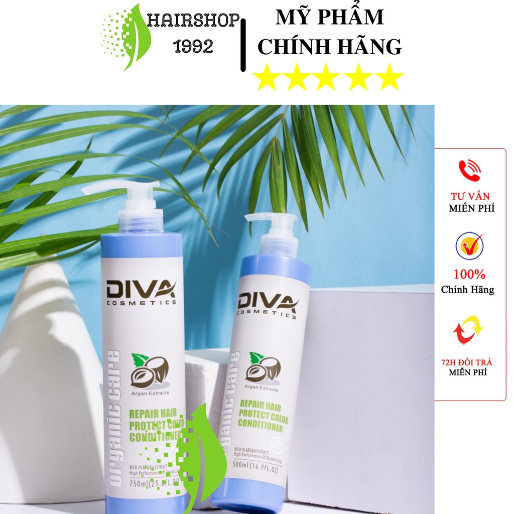 Dầu Gội Dầu Xả Colagen DiVa 750m*2 Phục Hồi Tóc Hư Tổn Giữ Mầu Cho Tóc Nhuộm