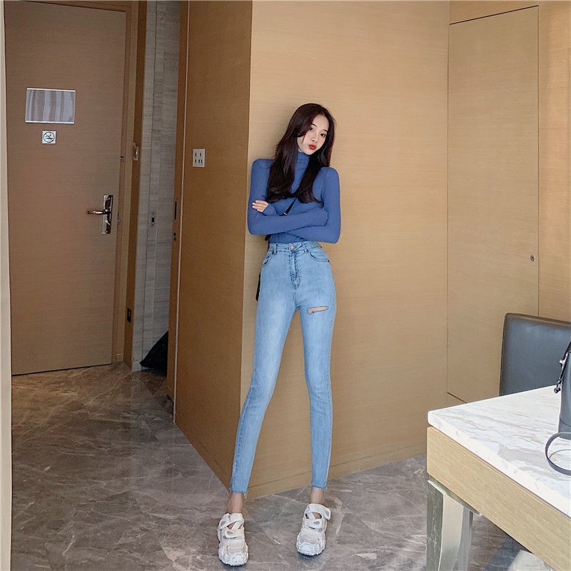 SẴN S/L | Quần jeans rách dáng skinny