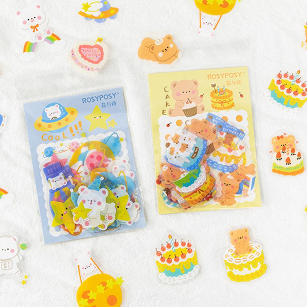 LLOYD Bộ 40 Miếng Dán Trang Trí Sổ Tay / Nhật Ký / Album Ảnh Dễ Thương Chống Thấm Nước DIY