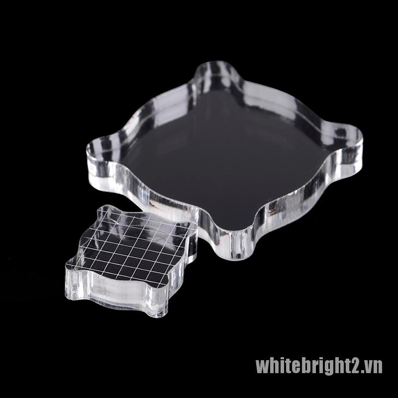 Khối Nhựa Acrylic Trong Suốt 2 Kích Cỡ Trang Trí Sổ Tay