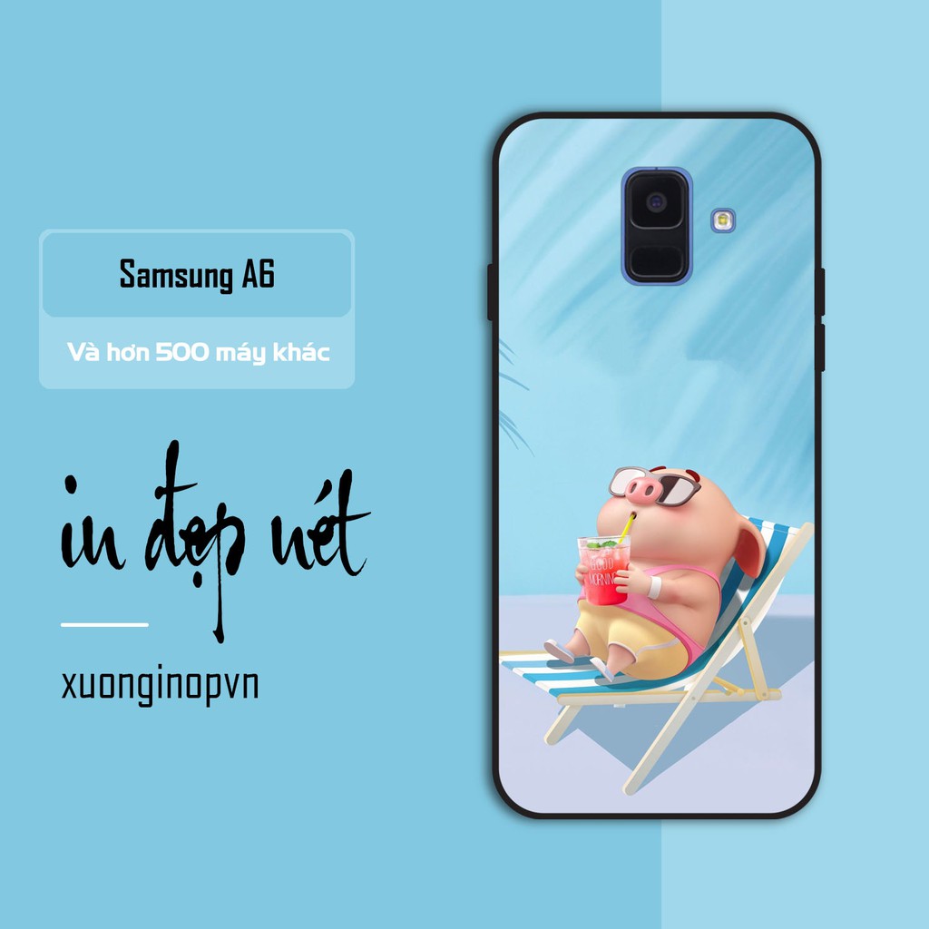 Ốp lưng Samsung A6/ A7 2018/ A8/ A8 Plus/ A9 2018 in hình chú lợn dễ thương