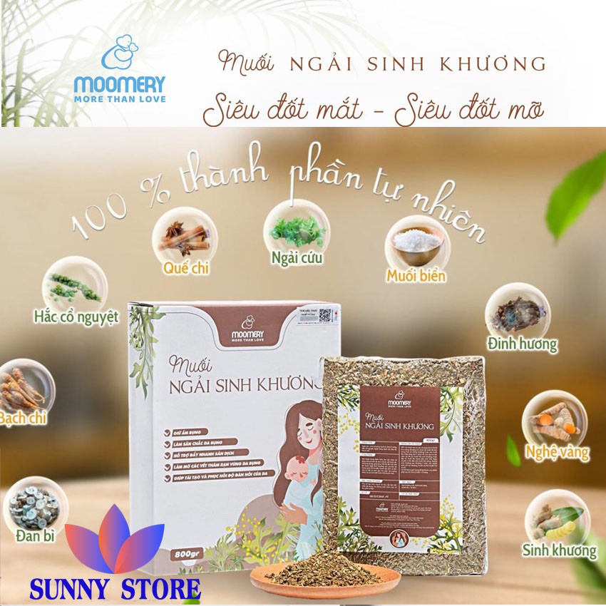 Muối ngải sinh khương Moomery – Bí kíp eo thon, tan mỡ bụng