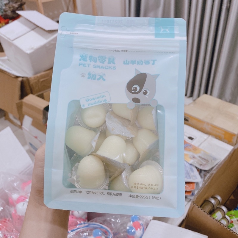Thạch sữa dê Pudding cho chó mèo 1 viên - bổ sung canxi, dinh dưỡng