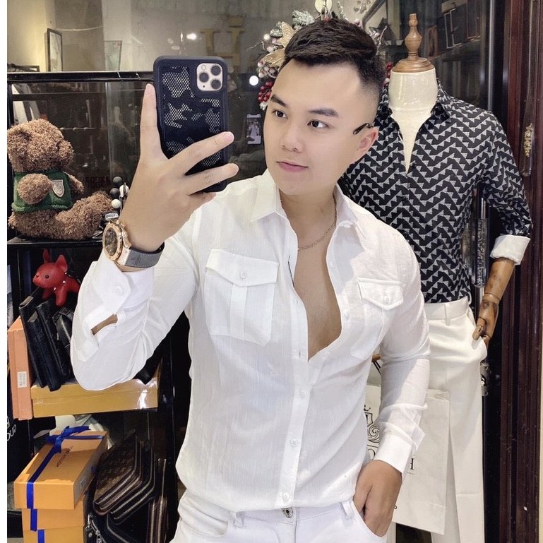 Áo sơ mi đũi dài tay Azila, áo đũi nam công sở cổ bẻ chất liệu đũi xước cao cấp mềm mịn - Đũi07 | BigBuy360 - bigbuy360.vn