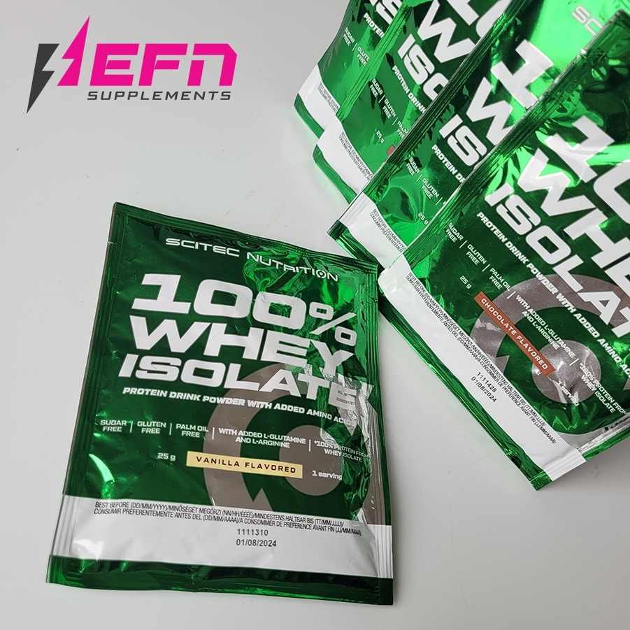 Combo 5 Gói Dùng Thử Sample Whey Protein Isolate 25G - SCITEC NUTRITION gói 25g